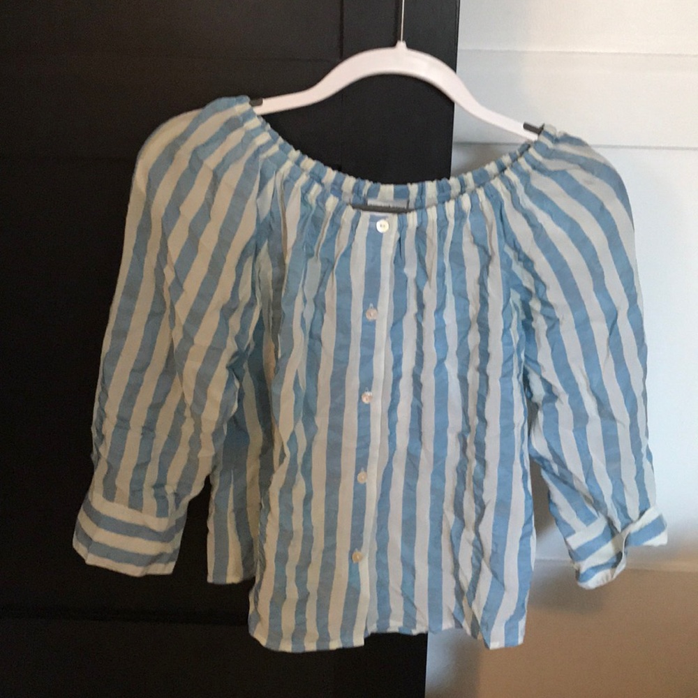 Striped silk top vintage
